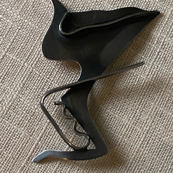 Vintage Brooch Sterling Silver Ed Wiener Signed Artist Piece modernist dancer - Picture 6 of 14